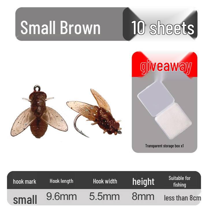 Bionischer Weichfliegenfischhaken: Künstlicher Insektenköder für Bachfischen, Weißfische und Döbel.