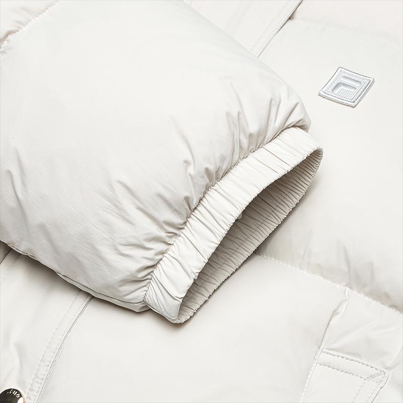 Fila Milano Italian Luxury Sports Series Goose Down Warm Solid Color Simple Hooded Long Sleeve Puffer Jacket Women Outerwear F11W445901FIV