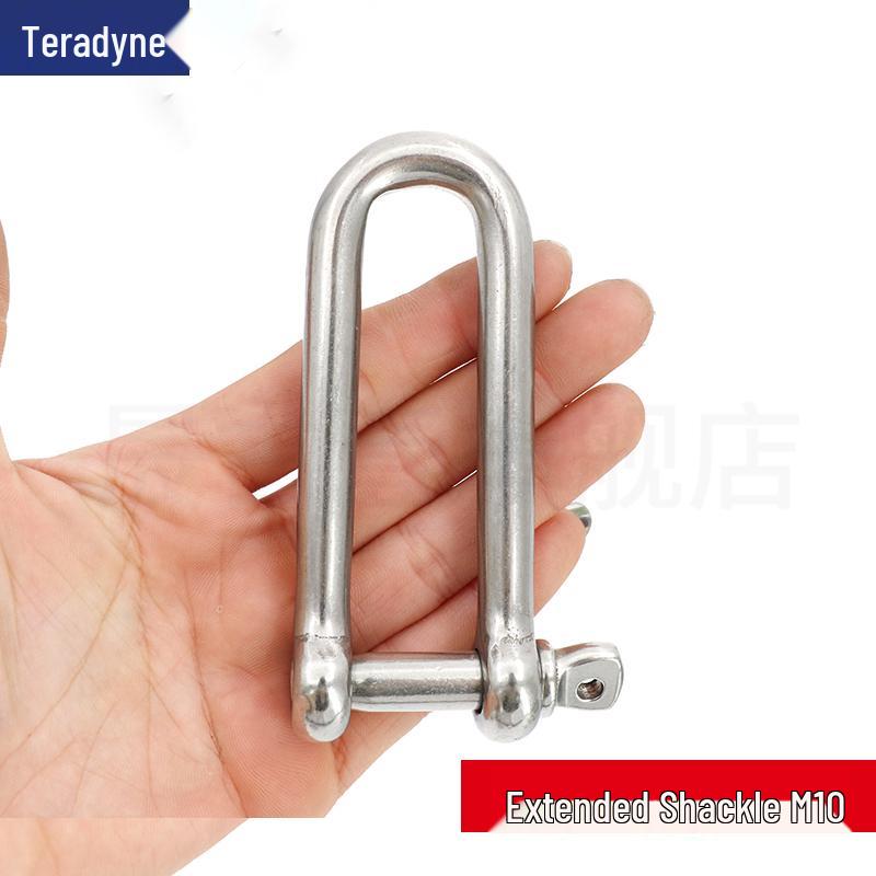 Stainless Steel Wide-Mouth U-Shaped Detachable Shackle Hook Keyring