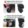 4pcs Durable Silicone Luggage Wheel Protectors Cover for Suitcases and Office Chairs