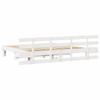 Bed Frame with Headboard White 180 x 200 cm Solid Pine Wood