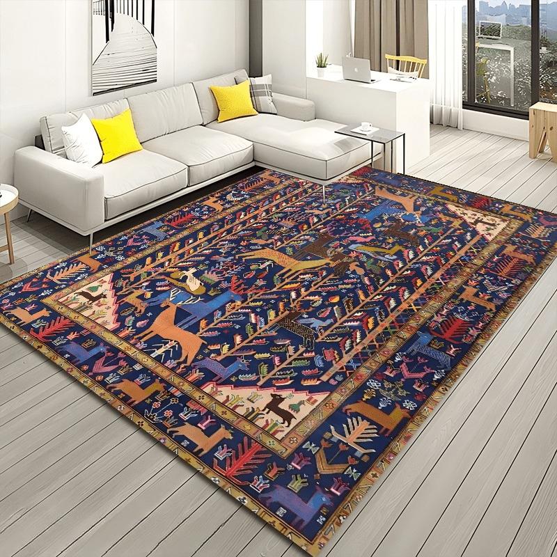 

1pc Luxury Persian Style Area Rug, Non-Slip, Polyester, Rectangle, for Living Room, Bedroom, Office, Home Decor, Holiday Themes 40x60cm