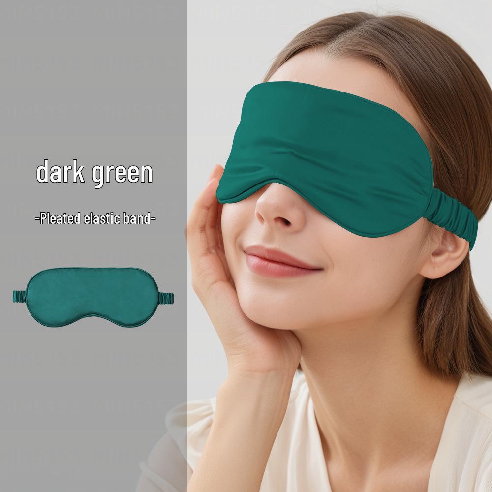 Faux Silk Light Blocking Sleep Eye Mask with Mulberry Silk Print Logo