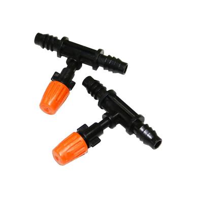 10Pcs Atomizing Nozzle Orange T-shaped Hose Irrigation Nozzle Atomization Nozzle Garden Lawn Sprinkler Irrigation System