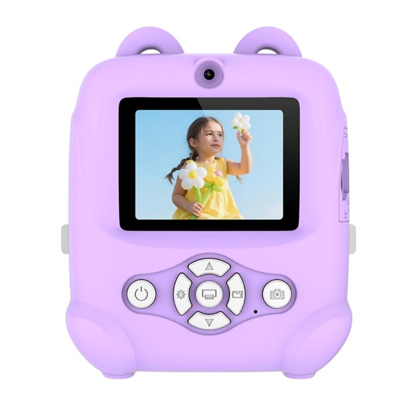 

Kids Instantly Camera with Robust Build Using Plastic and Metal for Parties Travel Enhancing Durability During School Use фиолетовый