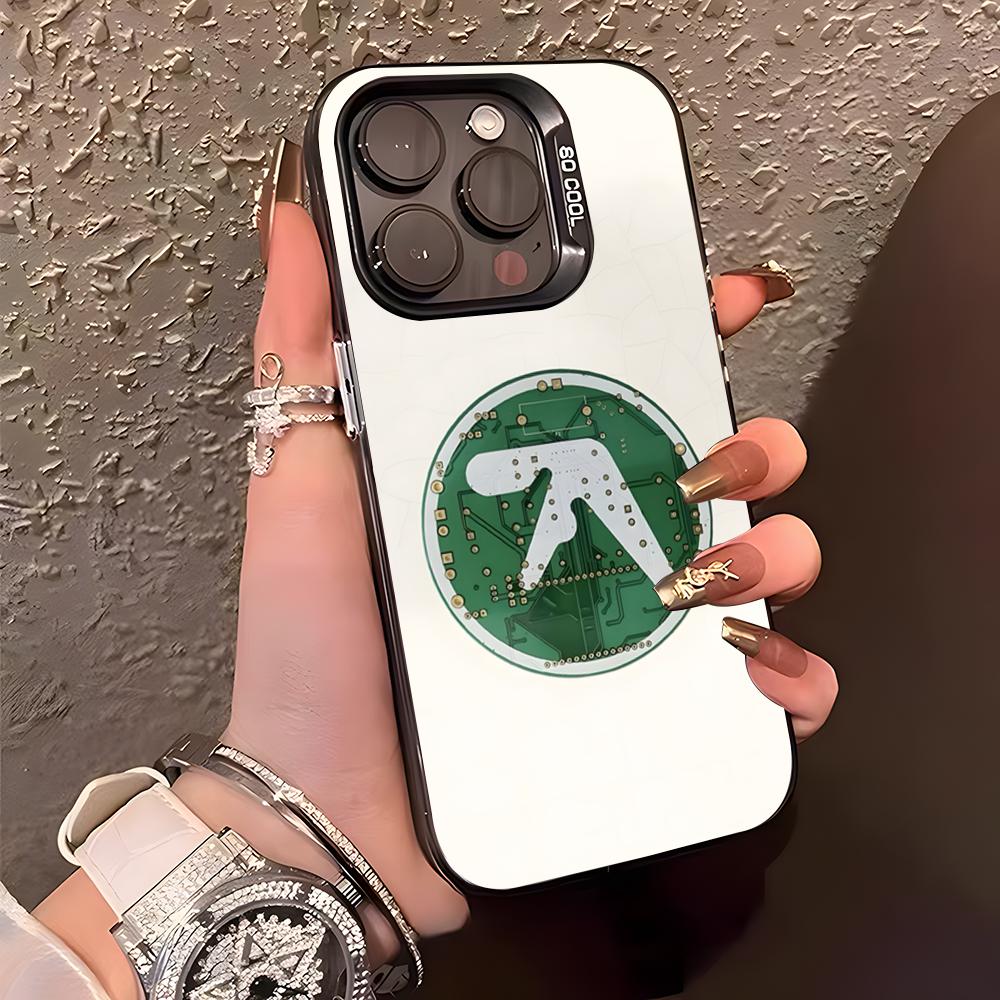 Aphex Twin Symbol Logo Phone Case For IPhone17 Air 16 15 14 Plus 13 12 11 Pro XS Max Silver Black Bumper Case