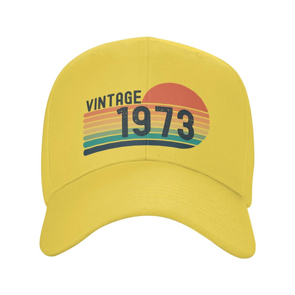 Vintage 1973 2 Casual Baseball Cap  Hunting Camping Hip Hop Hats Summer SunProof Unisex Men Y2k Cute Snapback Cap