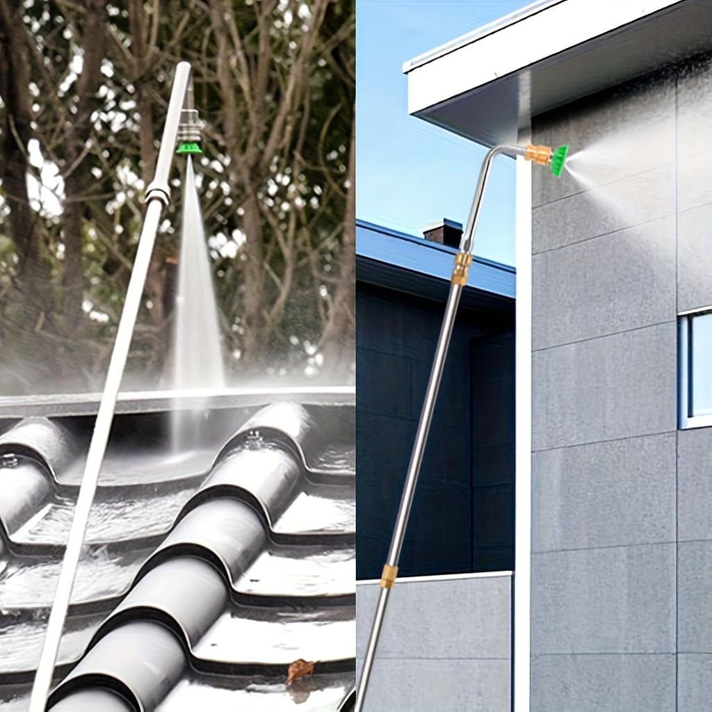 Heavy Duty Metal Pressure Washer Extension Wand 30°/90°/120° Bend Heads 1/4" Quick Connect - Multi-Scene Cleaning Accessory