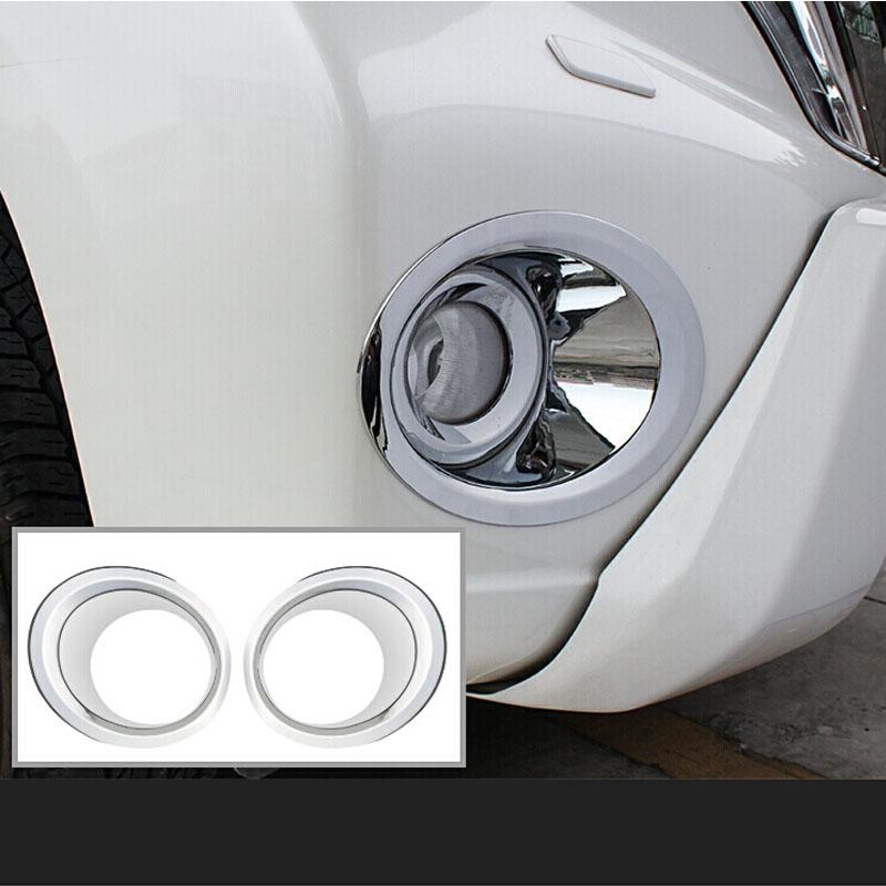 For Toyota Prado FJ150 FJ 150 2014 2015 2016 2017 Car Styling ABS Chrome Front Fog Lights Decoration Lamp Frame Cover Trim