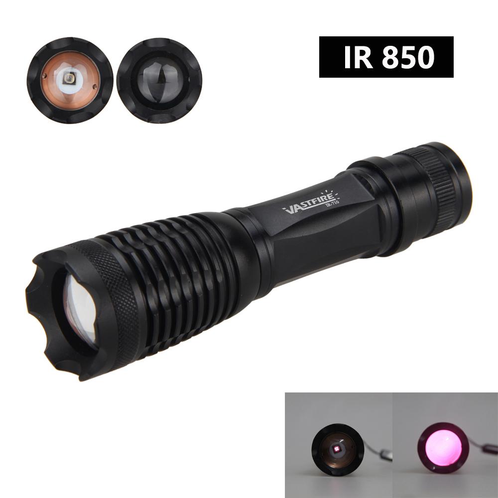 Zoomable Hunting Flashlight 850nm/940nm Focus LED Infrared Radiation IR Lamp Night Vision Camping Light Hunting Lamp Flashlight