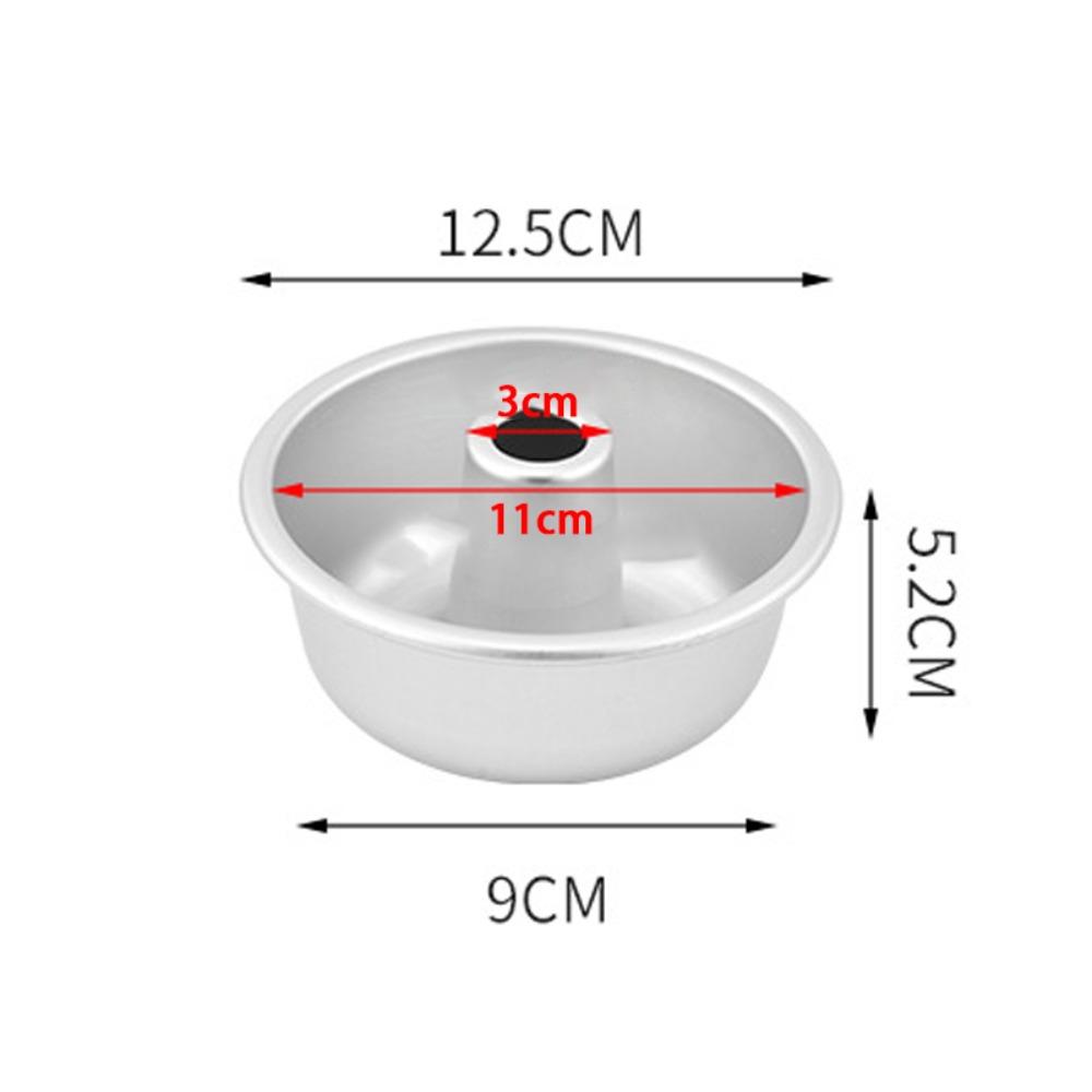 DIY Cake Mold Aluminum Doughnut Donut Mold Portable Chiffon Mold Kitchen Baking Tools