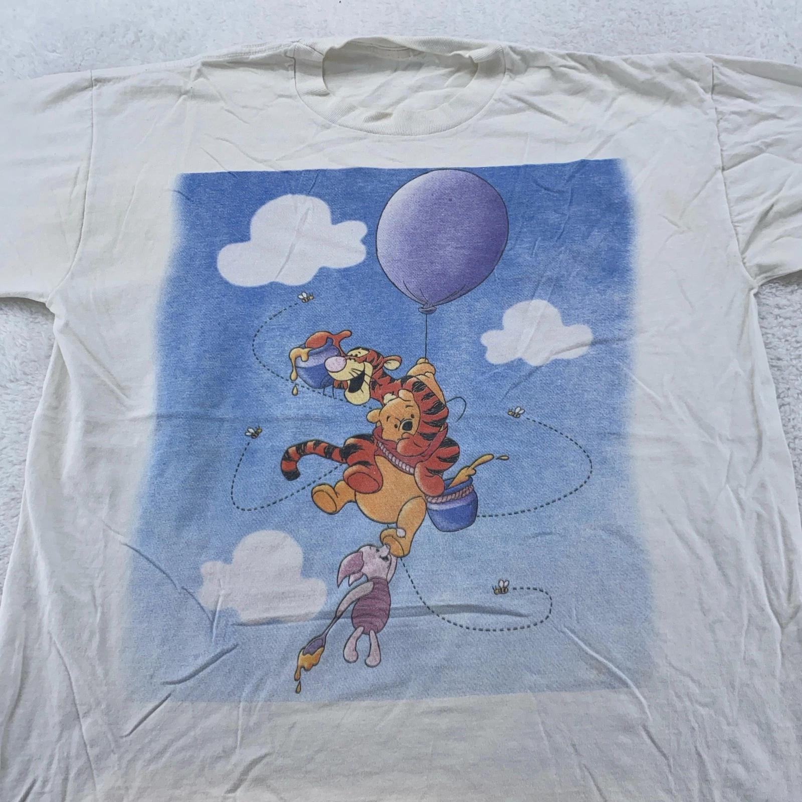 

Vintage Winnie the Pooh Shirt Mens Large Tigger Piglet Balloon Disney 90s Tee 2XL