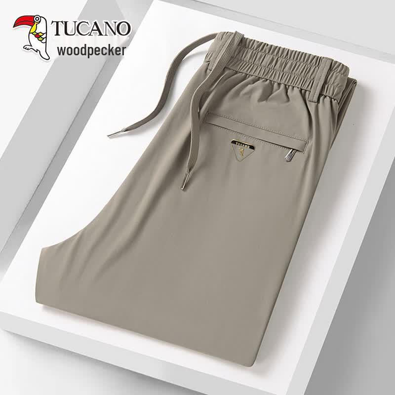 Tucano Men's Summer Ice Silk Casual Straight-Leg Pants