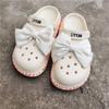 Sweet Edgy Styles Shoe Buckles Princess Large Fabric Bow Shoe Charms Fashion Colored Slipper Fabric Buckles Decorative 1Set/2Pcs
