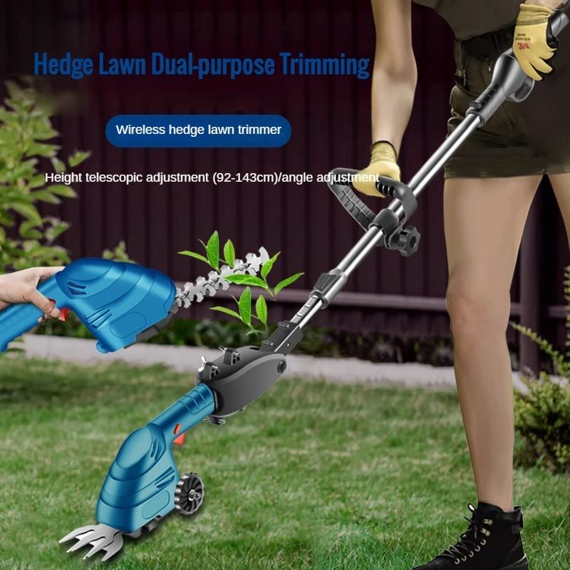 Wireless Portable Electric Hedge Trimmer Multifunctional Handheld Lawn Mower Household Rechargeable Pruning Saw