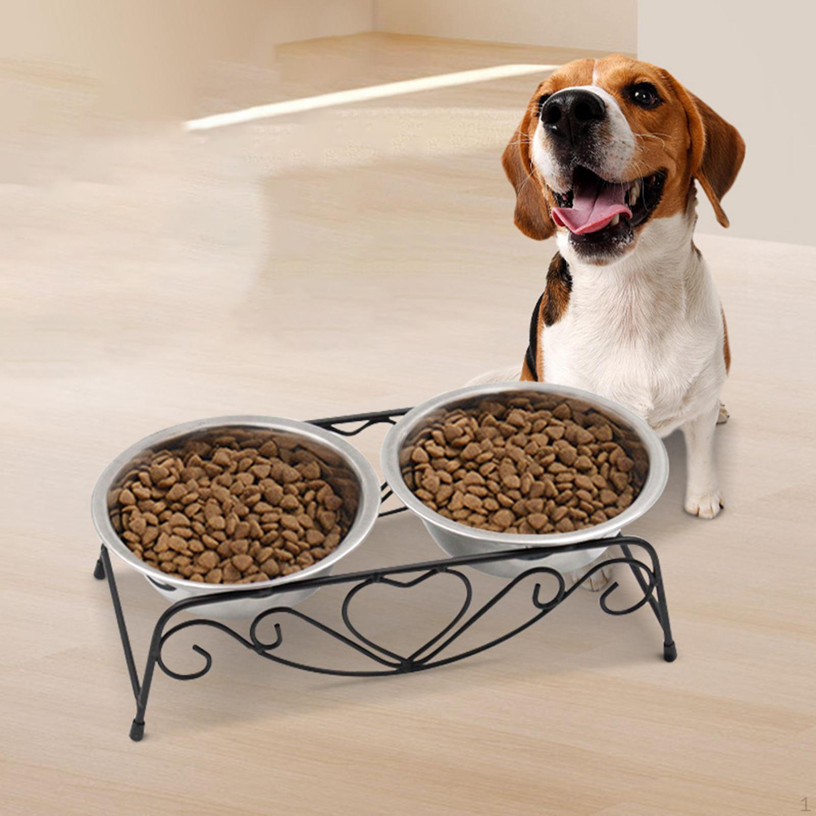 Pet Dog Bowls Stand, Food Container Neck Protection Water Feeding Dish Tilted Cat
