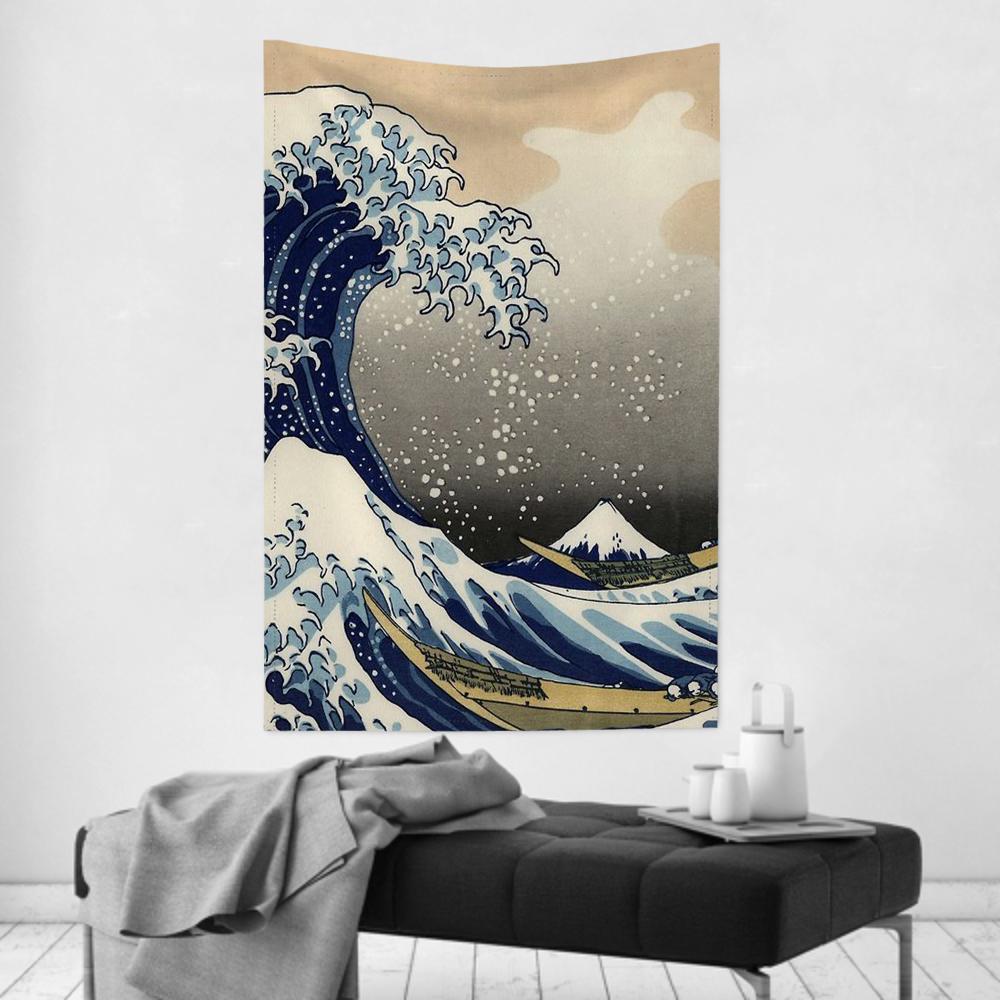 Katsushika Hokusai Tapestry Room Decor Wall Cloth Party Hanging Background Room Decor Baby Room