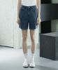 WAARFORWOMAN W1048 Wide Denim Half Pants_Dark Blue