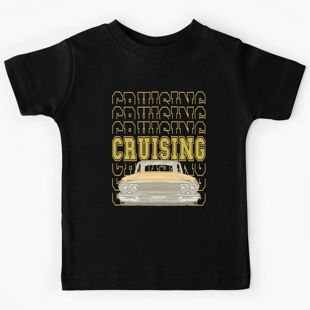 Cruising the Impala Lowrider Word Art Kids T-Shirt 110