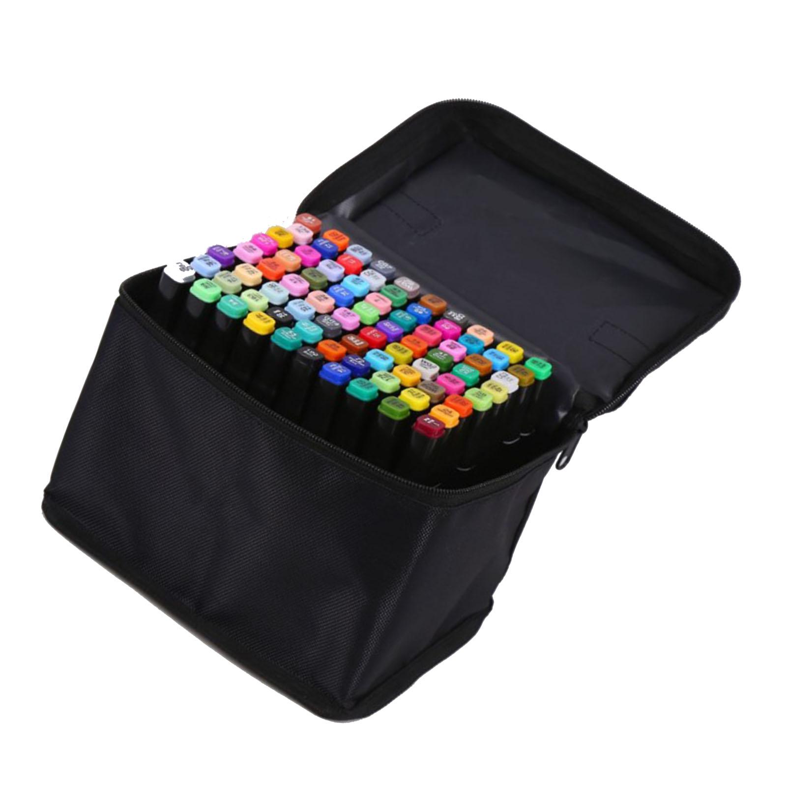 

80 цветных двухсторонних маркеров, легко раскрашиваемых маркеров для рисования с сумочкой для рисования