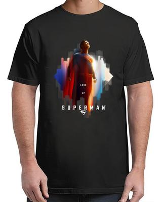 Superman (2025 Movie) Look Up Shield T-Shirt for Men & Women S–4XL