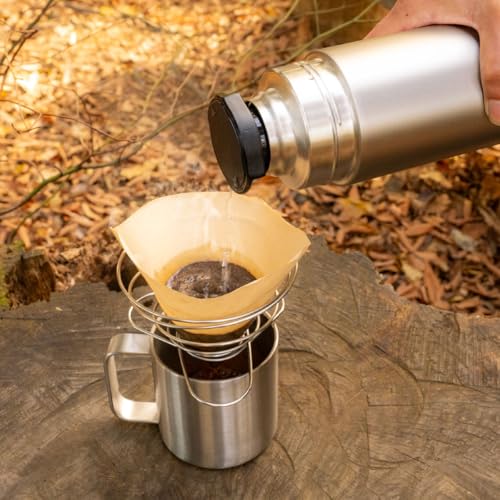 Atlas ATPBL-370NV Ultra-Insulated Stainless Steel Water Bottle, 370ml, Lightweight, with Insulated Cup, Perfect for Camping, Outdoor Activities, Mount