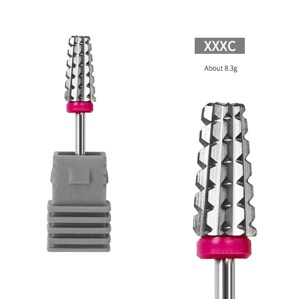 5 In 1 Tungsten Nail Drill Bits Carbide Milling Cutter Nail Sander Tips for Electric Nail File Cuticles Clean Tools