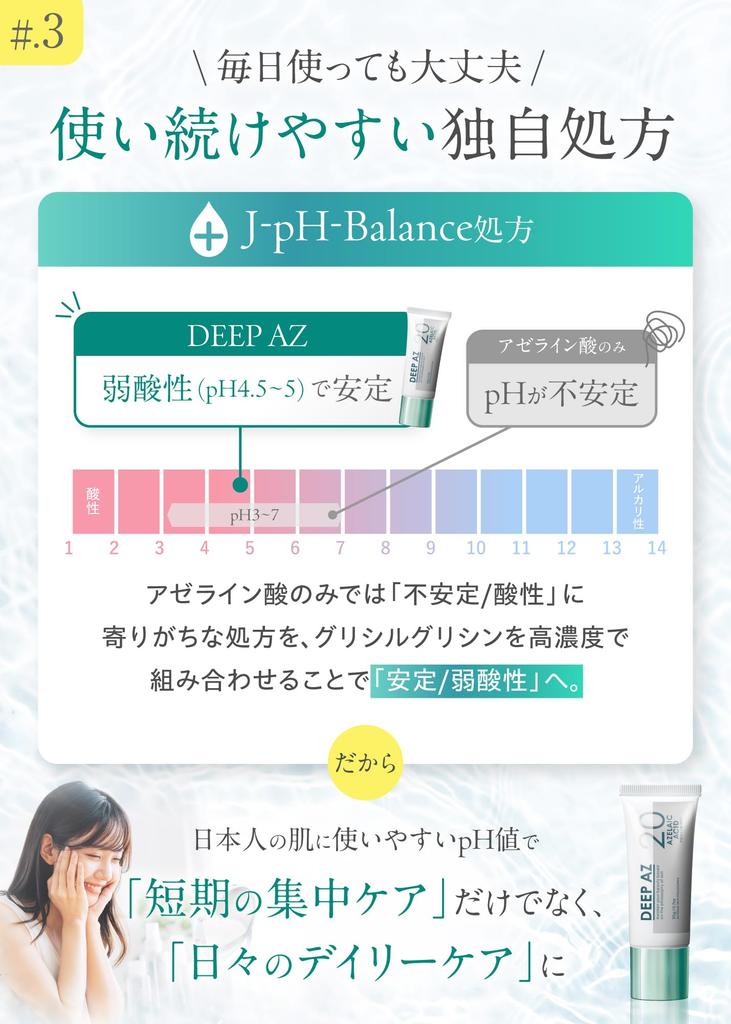 50g X High Azelaic Acid Cream Deep AZ Approach To and Made In Japan [Large 20% Concentration] "Pure" [Dual Pores, Sebum, Shine] / Additive-Free /