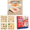 Wooden Fruit Animal Matching Board For Kids Educational Montessori Learning Toy