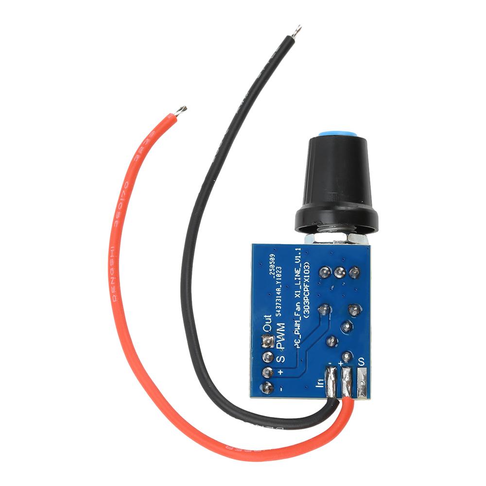 4 Pin PWM Fan Speed Motor Controller With Knob Switch 1-channel Fan Speed Regulator Electrical Equipment Governor For Laptop Fan