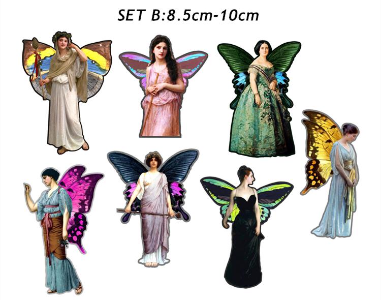 

Black Butterfly Fairy Antique Decoration Paperboard DIY Scrapbooking Decorative Thick Card Material Junk journal