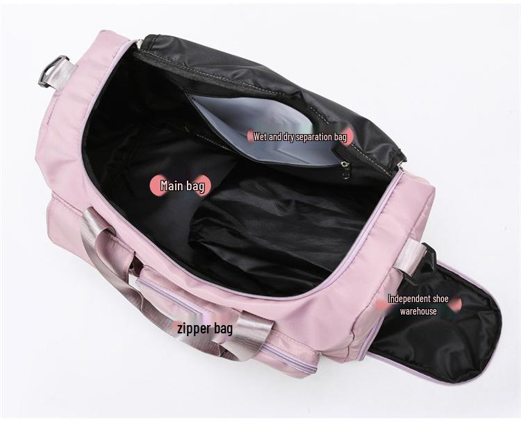 Large Capacity Fitness Bag with Wet/Dry Shoe Compartment, Oxford Cloth, Custom Logo Available.