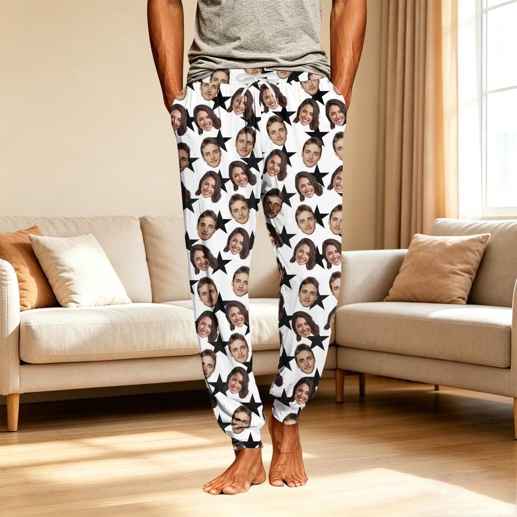 Men's Casual Sleep Pants with Pockets for Home Relaxation