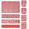 Valentine Tablecloth Table Flag Placemat Set Red Lace European American Style Party Home Decoration Festival Dinner Decorating