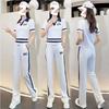 Completo Pantaloncini Moda Casual Donna Estate Stile Coreano Camicia a Maniche Corte Ampia Pantaloni Versatili Abbigliamento Sportivo