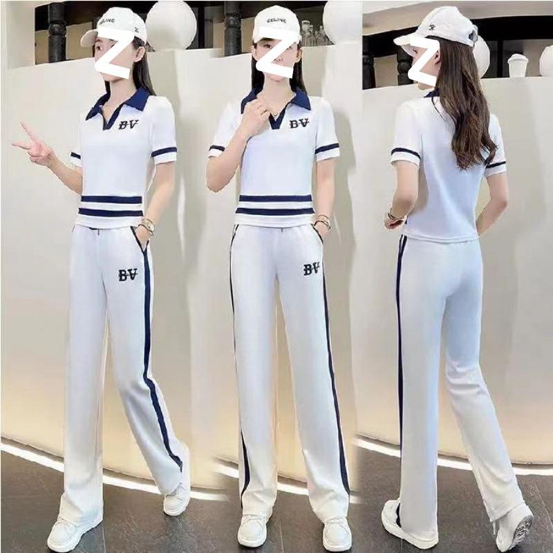 Completo Pantaloncini Moda Casual Donna Estate Stile Coreano Camicia a Maniche Corte Ampia Pantaloni Versatili Abbigliamento Sportivo