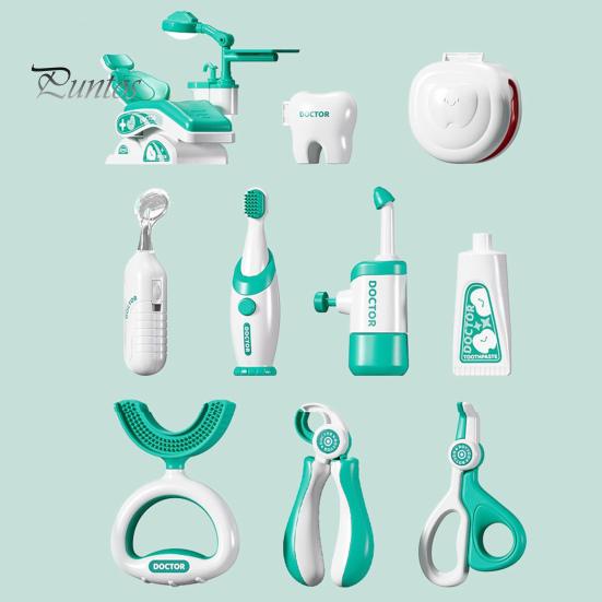 Dentist Kit for Toddlers Smart Dental Chair Playset Rotating Table Operating Light Water Function Educational Pretend Play Toys for Kids 2-4 Early