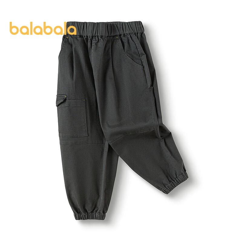 Balabala Boys' 2025 Spring Cuffed Cargo Pants