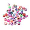 Soft Pottery Loose Beads Diy Jewelry Accessories Earrings Necklace Material Beads 1000 Printed Color Soft Pottery Round Beads