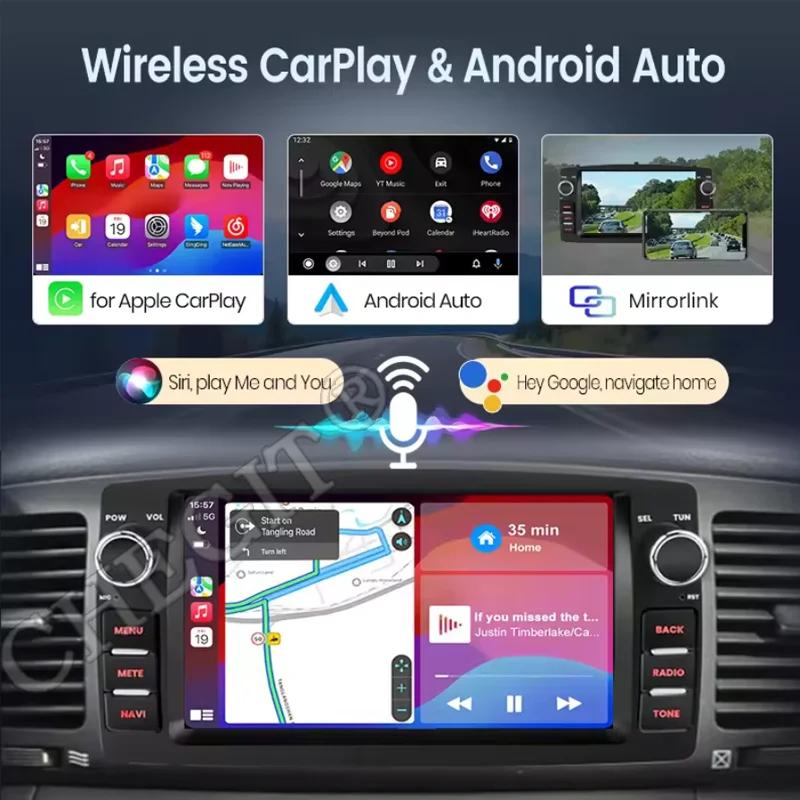 2 Din Car Radio 7'' Wireless CarPlay for Apple Android Auto For Toyota Corolla E120 2003-2015 BYD F3 WiFi GPS Multimedia Player