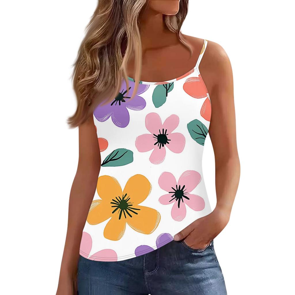 Women's Low-necked Sleeveless Vest U-neck T-shirt Suspenders