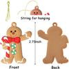 12Pcs Gingerbread Man Christmas Tree Hanging Pendant Xmas Tree Decor Ornament