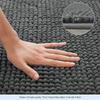 Household Absorbent L-shaped Chenille Bath Mat Washable Thickened Corner Shower Mat Soft Non-slip Floor Mat Bathroom