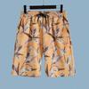 Set Coordinato da Uomo Casual a Maniche Corte Floreale Hawaiano ad Asciugatura Rapida e Pantaloncini da Spiaggia