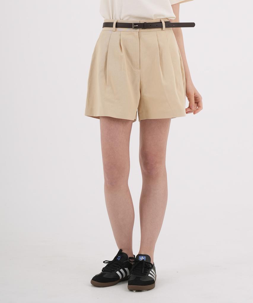 THE-ABON Women'S Cotton Bermuda Shorts Khaki