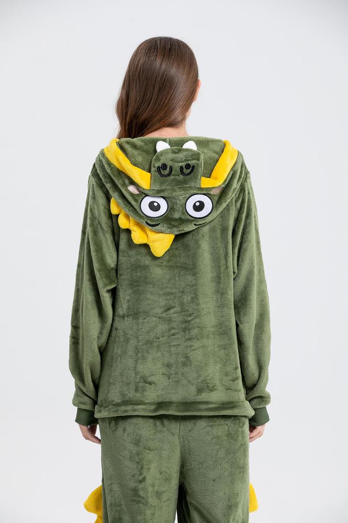 dorawithme Crocodile Kigurumi Pajamas for Animal Cosplay Unisex Adults, Loungewear, Costume, Halloween, Christmas, (Size S)