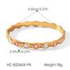 European Internet Celebrity Style Stainless Steel Colorful Zircon Bracelet for Women - Non-fading Luxury Design