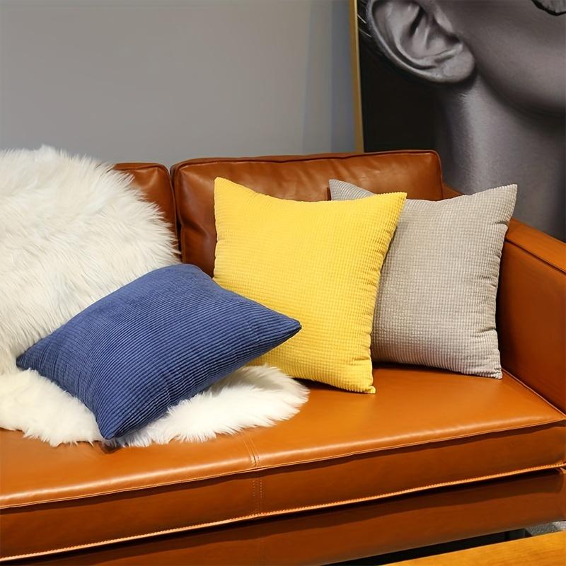 1pc 17.72×17.72inch Corduroy Big Corn Kernel Plush Cushion Cover Sofa Pillow Cover Home Bed Decoration