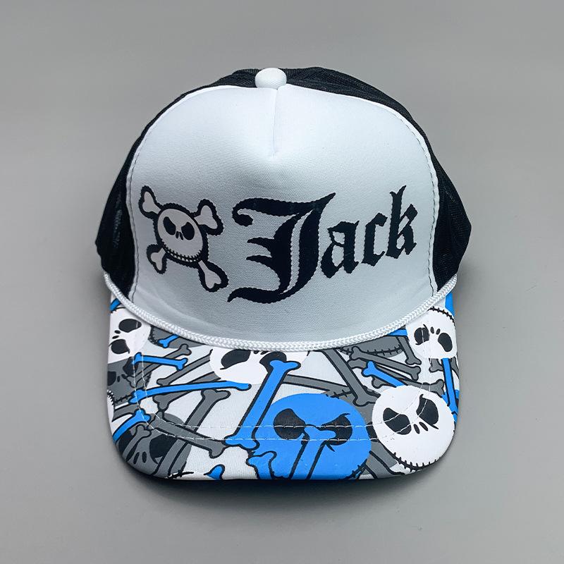 Breathable Cartoon Letter Fashion Men'S And Women'S Baseball Cap Cotton Hip Hop Skateboard Hollow Casual Sun Hat