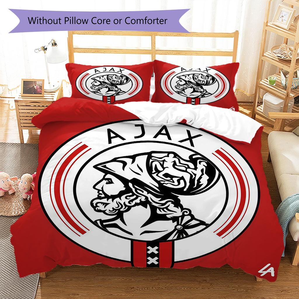 Ajax logo Pattern Bedding Quilt Set Quilt Cover Pillowcase Home Decoration Birthday Gift (1 * duvet cover + 2 * pillowcase, without core)